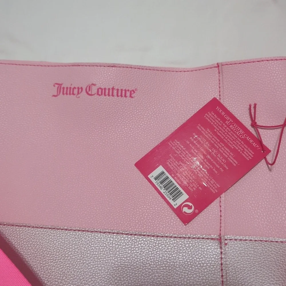 NWT Juicy Couture Medium Sized Pink Tote Bag with Shoulder Strap